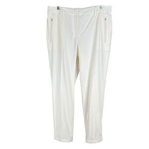 Talbots Womens 14 Winter White Fleece Lined Dress Pants Preppy Business Timeless